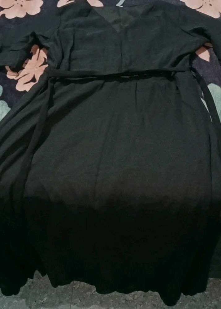 Elegant Black Wrap Dress