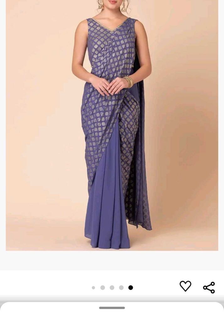 ♡PRICE DROP Lavender Ready To Wear Saree♡