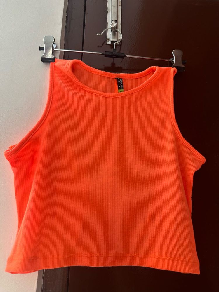 Neon Orange crop top