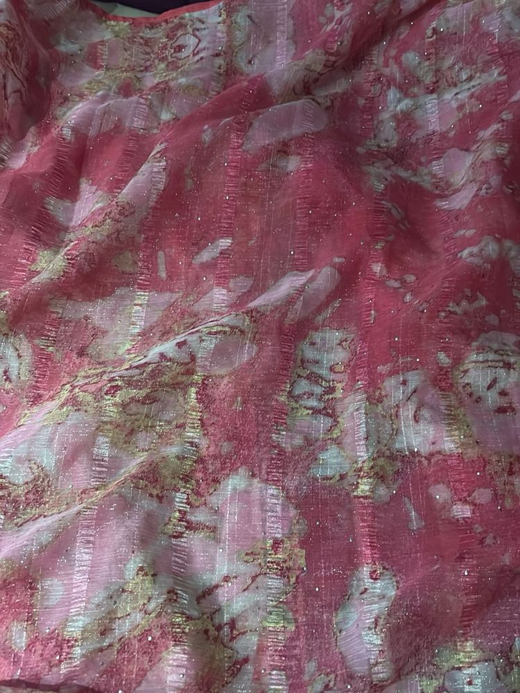 elegant pink saree