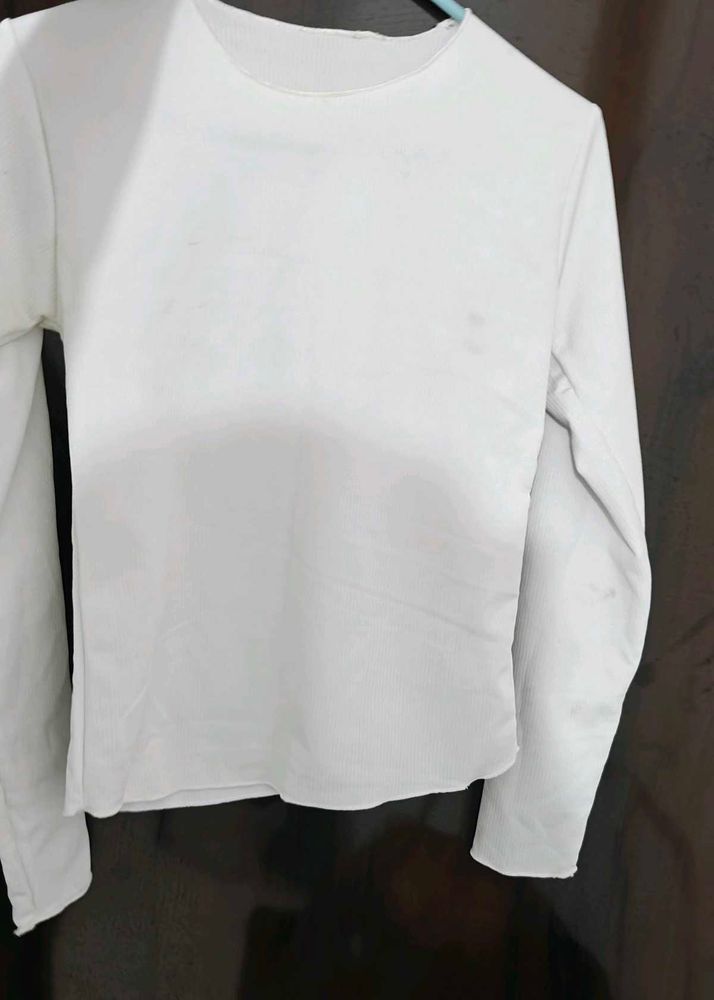 White Long Sleeve Top