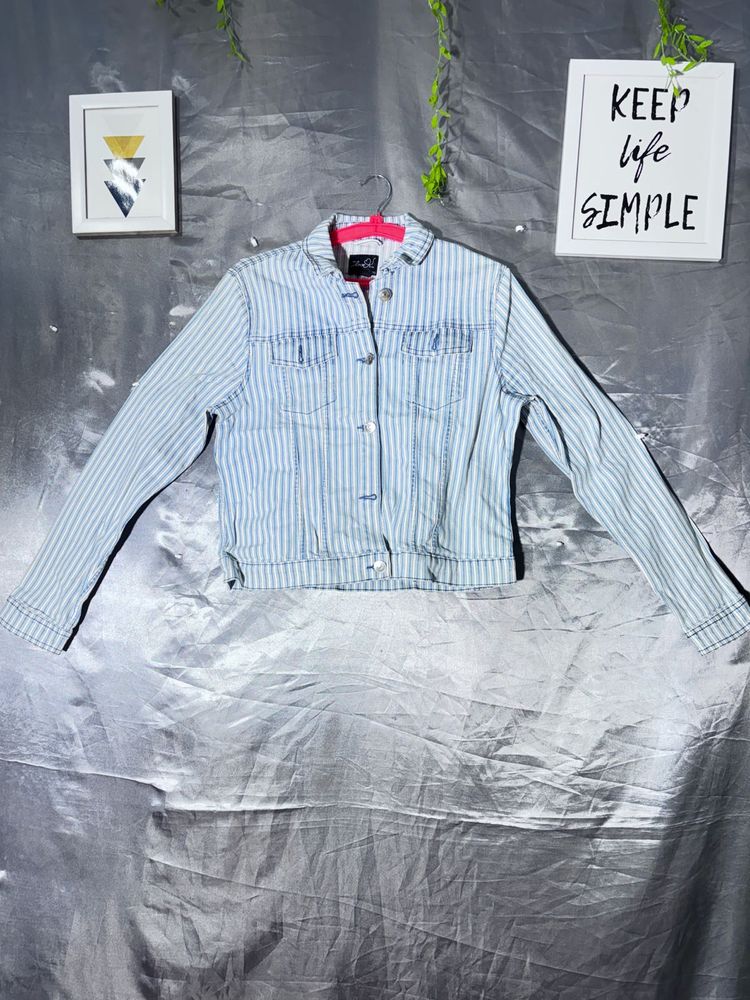 Striped Denim Jacket