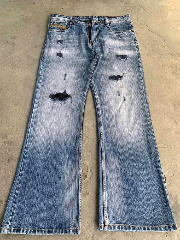 Original Diesel Retro Distressed Flare Jeans