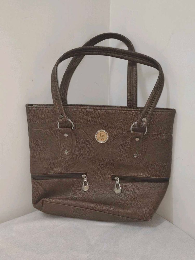 Stylish Brown Textured handbag Bag