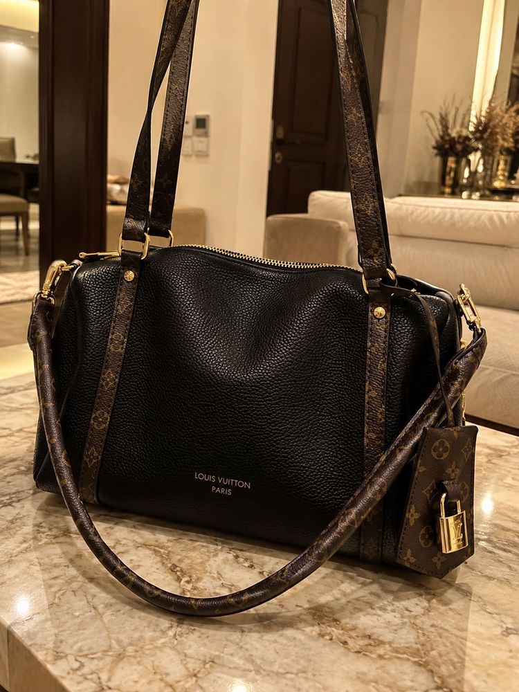 Louis Vuitton Black Leather Handbag