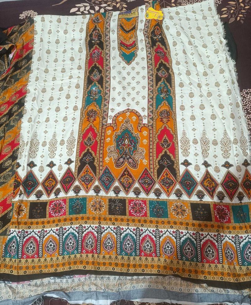 Elegant dress material with Vibrant Traditional Pr