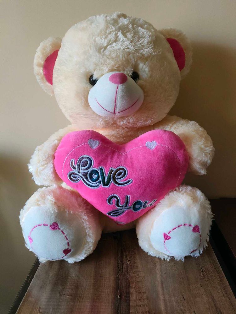 NEW Cute Teddy Bear with "Love You" Heart