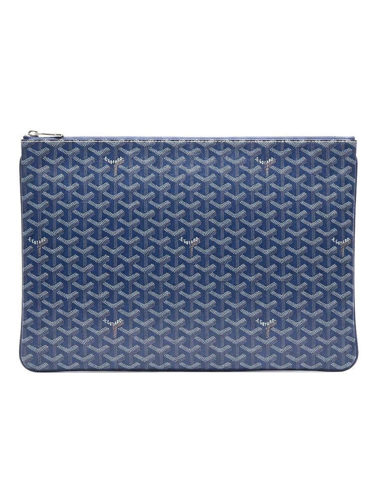 GOYARD Senat Clutch Navy Blue Goyardine