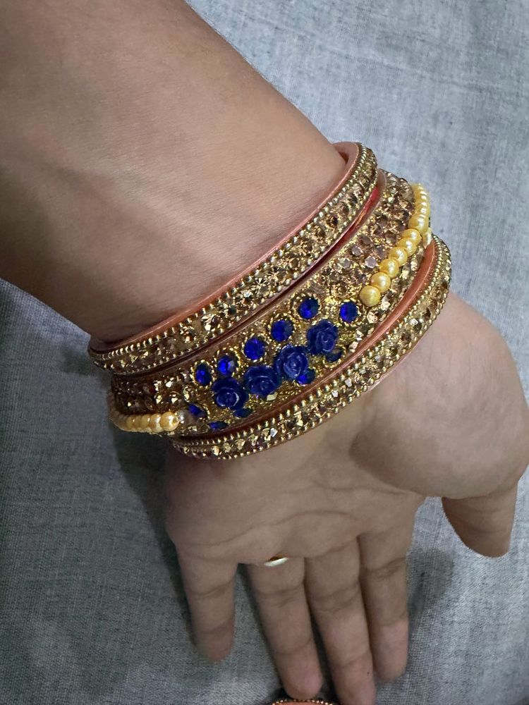 Exquisite Embellished Bangle Set