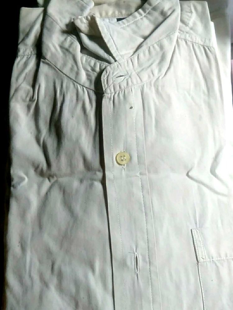 Classic Cream Button-Up Shirt