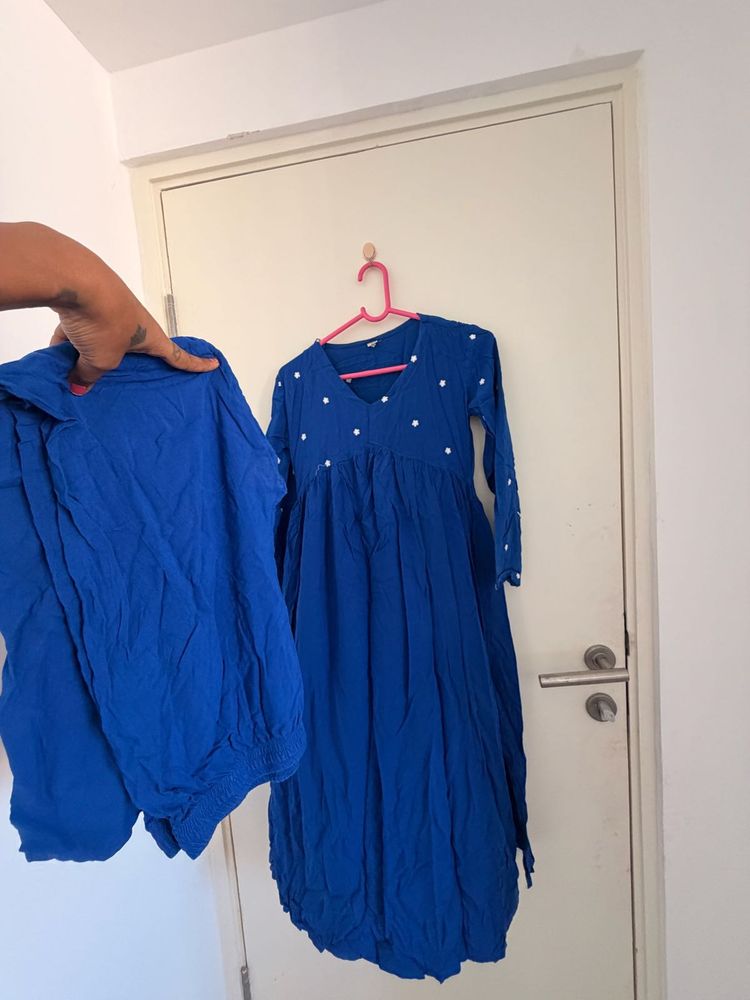 Vibrant Blue Kurta Set (co-ord se