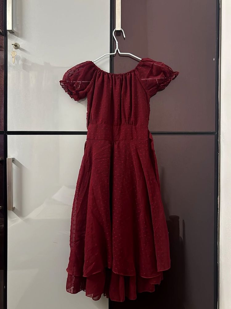 Georgette Fit &amp; Flare Midi Dress