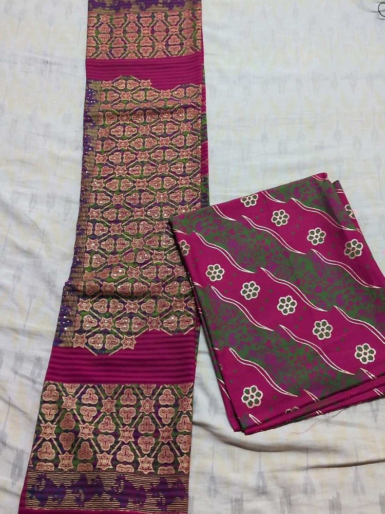 Beautiful Pink Dress Material