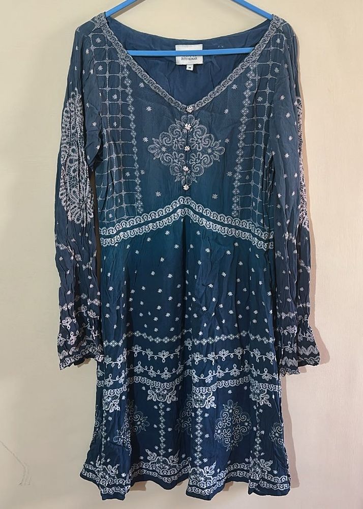 Label Ritu Kumar Blue printed Dress/Tunic