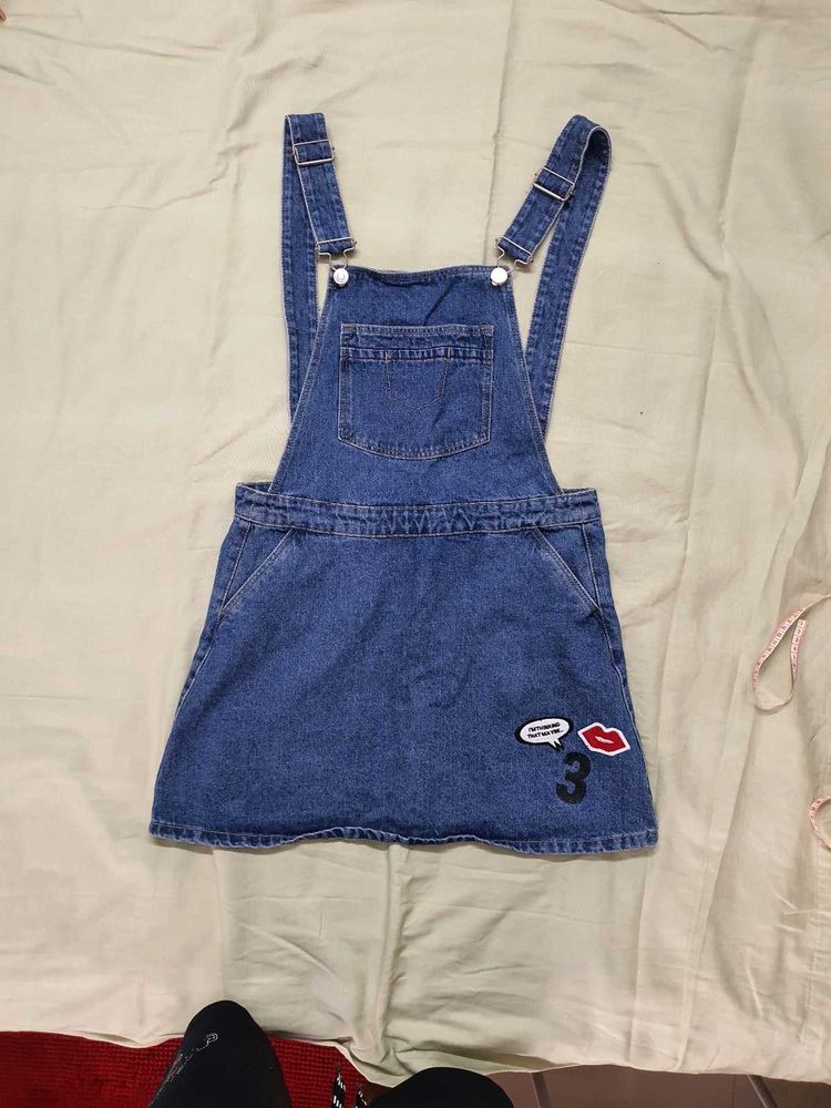 Denim Dungree Dress
