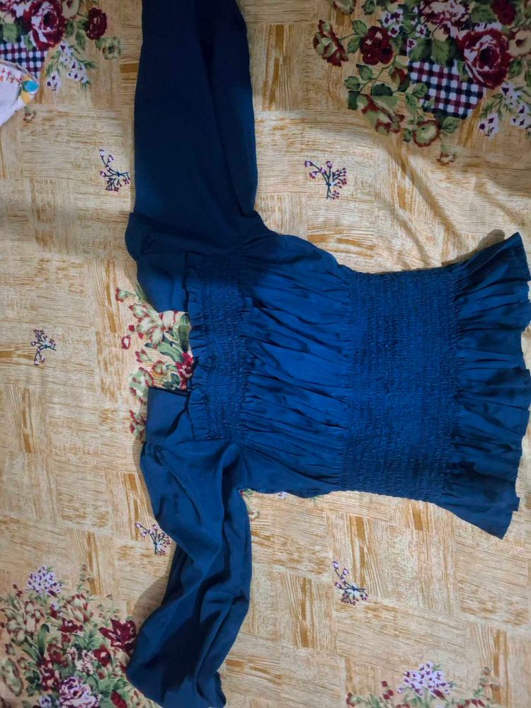 Smocked Long Sleeve Top