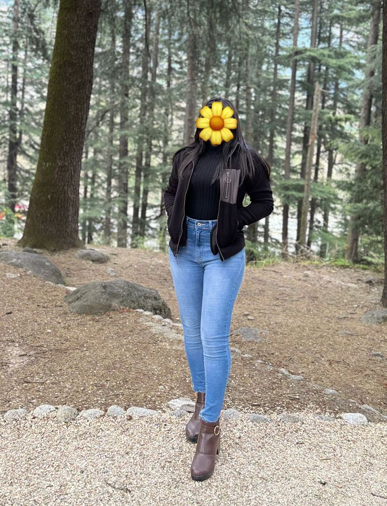 Blue High-Waisted Skinny Jeans