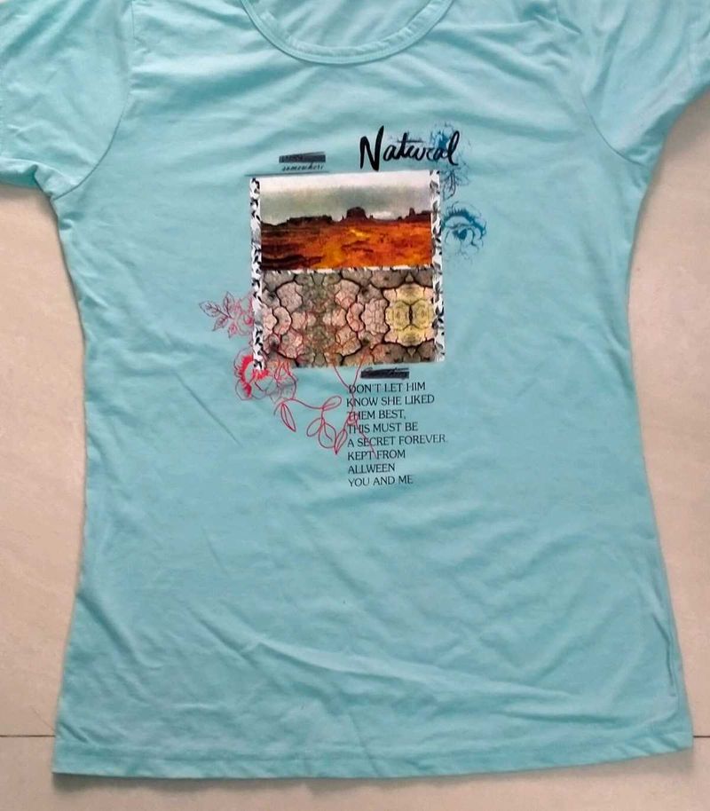 Cool Blue "Natural" Graphic T-Shirt