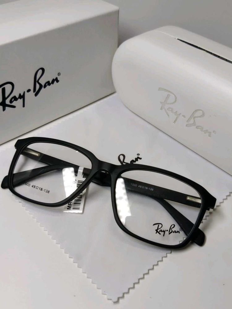 Ray-Ban Matte Black Rectangular Eyeglasses