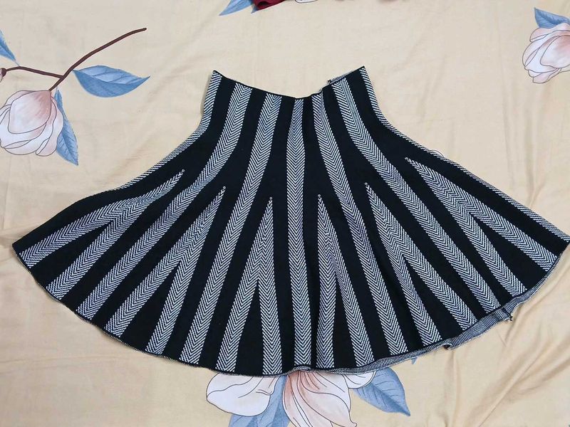 Striped Black &amp; White Skirt