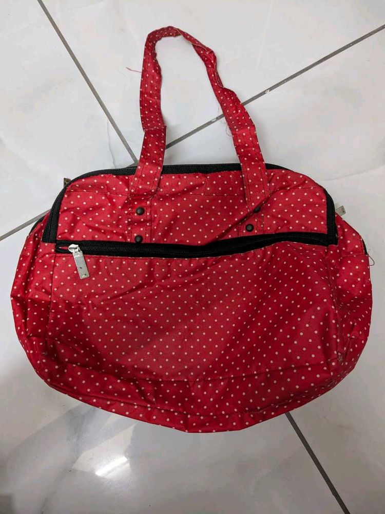 Red Polka Dot Gym Bag