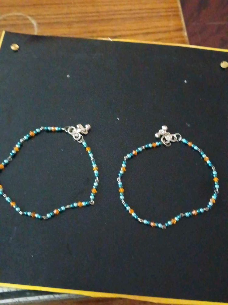 Boho Beaded Anklets with Bells