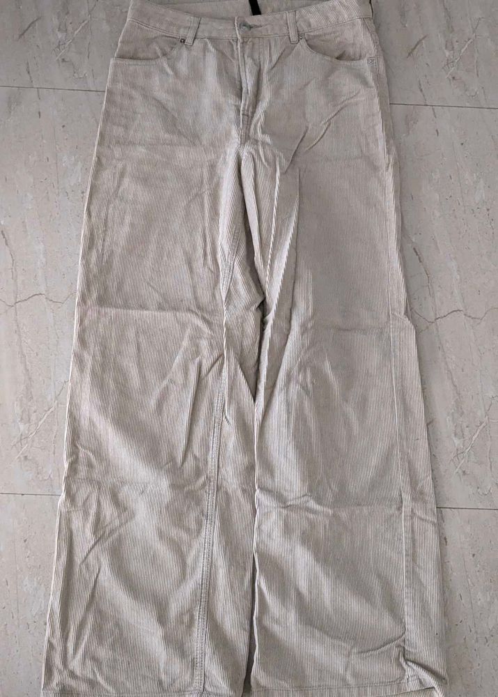 Corduroy Wide-Leg Pants