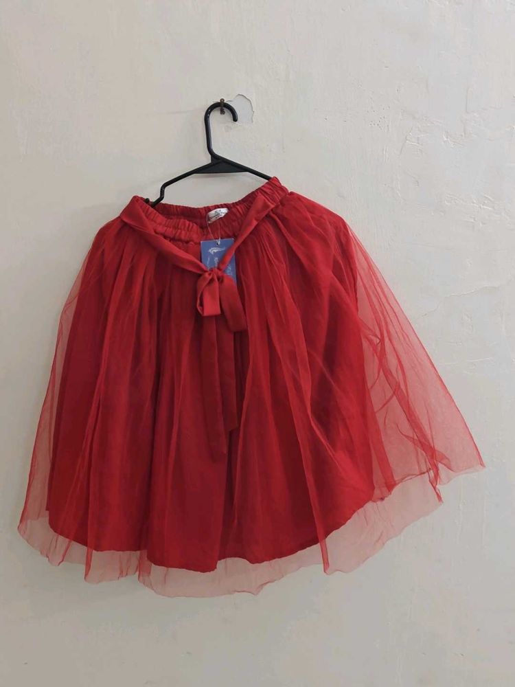 Red Tulle Skirt