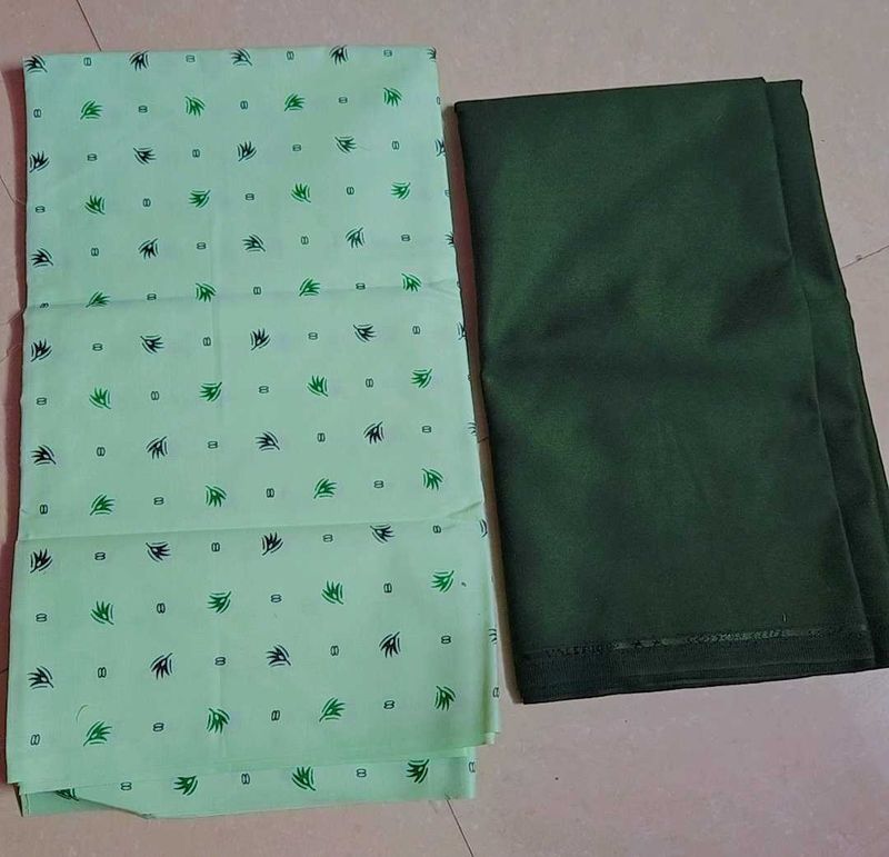 Light Green Printed fabric shirt and pant