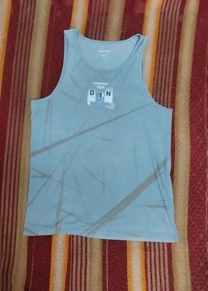Men's Blue Graphic Tank Top