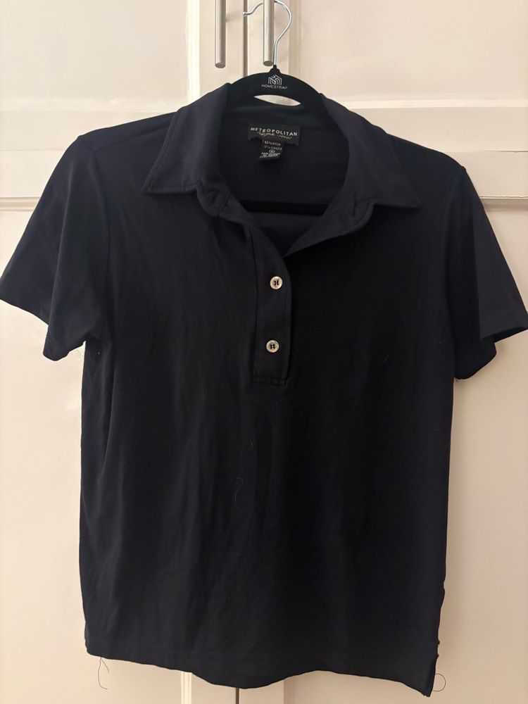 Classic Navy Blue Polo Top