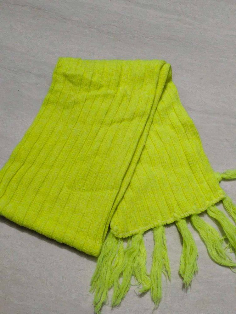 Neon Scarf with Fringe