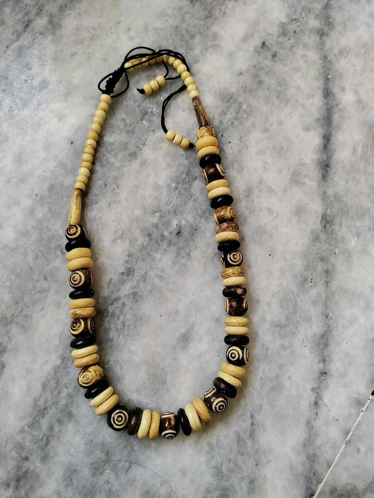 Beaded Wooden Necklace