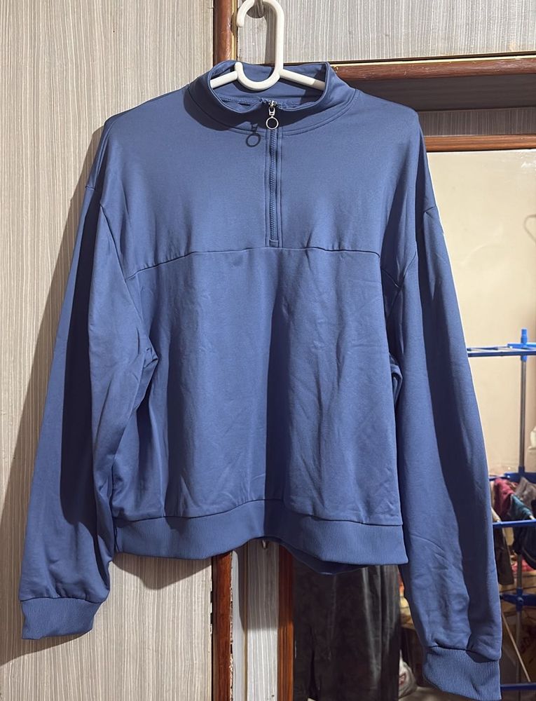 Blue Half-Zip Pullover