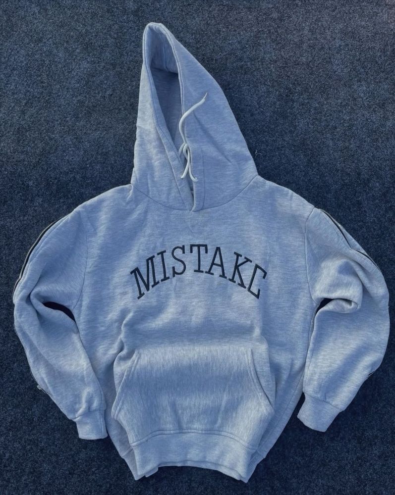 Grey 'MISTAKE' Hoodie