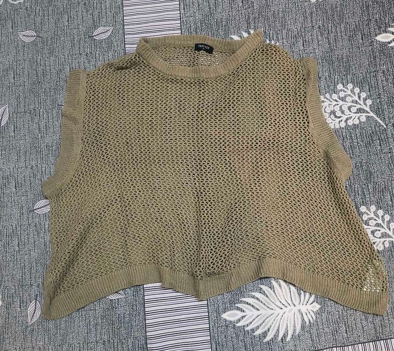 Chic Knitted Mesh Sleeveless Top