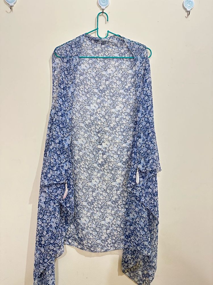 Floral Print Chiffon Shrug