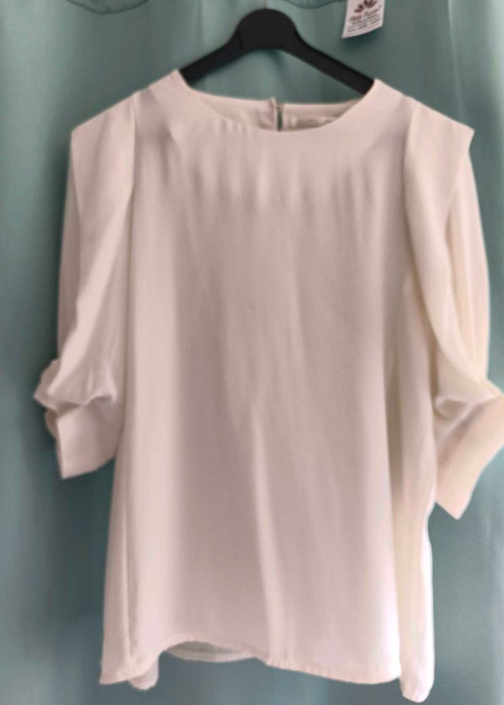 Elegant White top blouse Korean chic