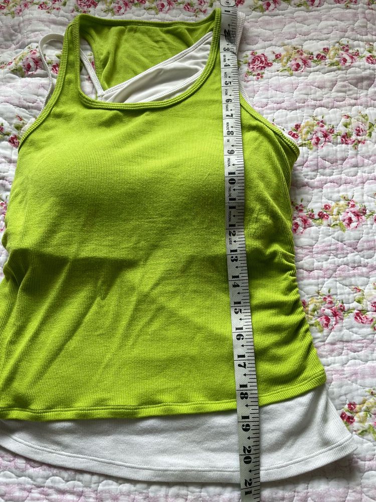 Lime Green Layered Tank Top