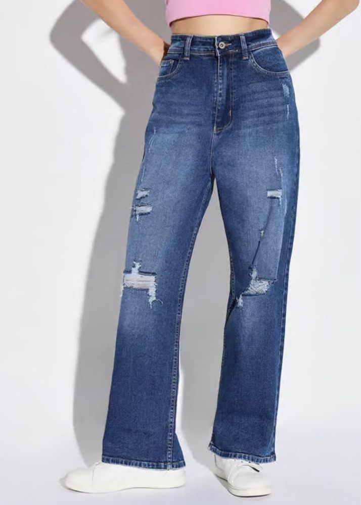 Distressed Flare Jeans