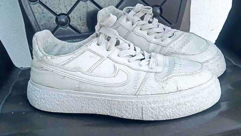White Nike Air Force 1 Sneakers