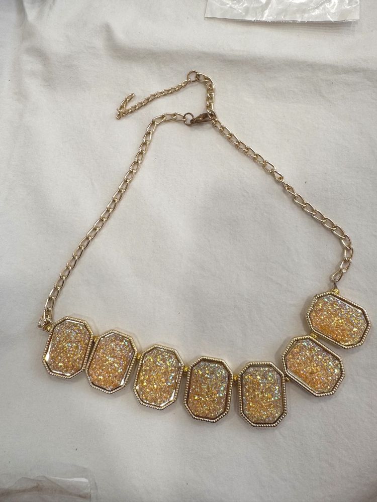 Sparkling Gemstone Statement Necklace