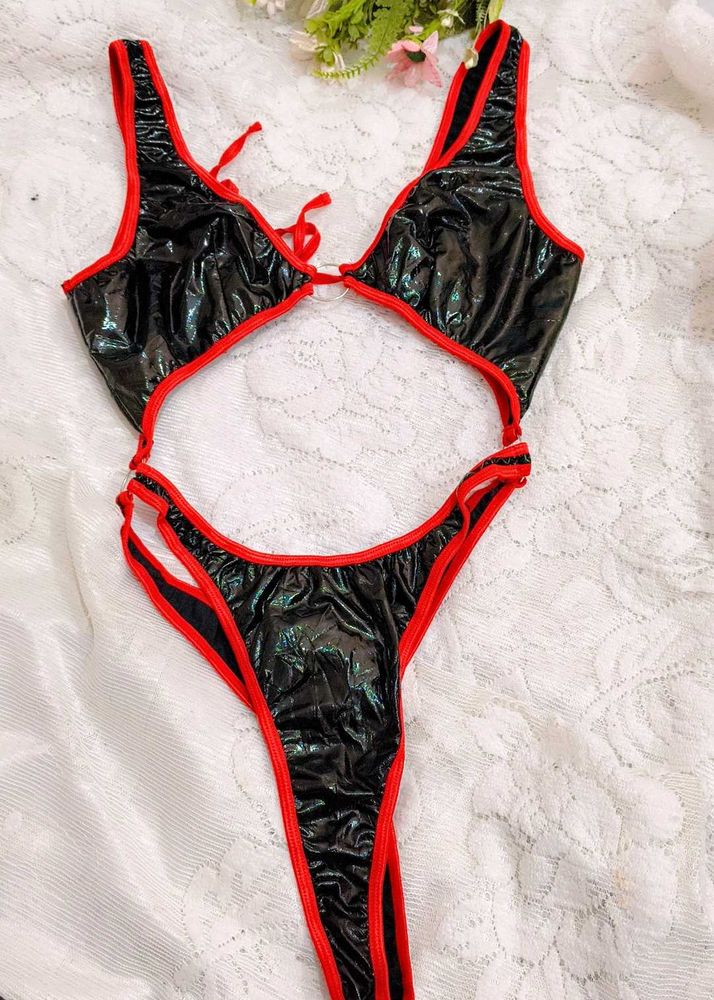 Red &amp; Black Halter swimming set