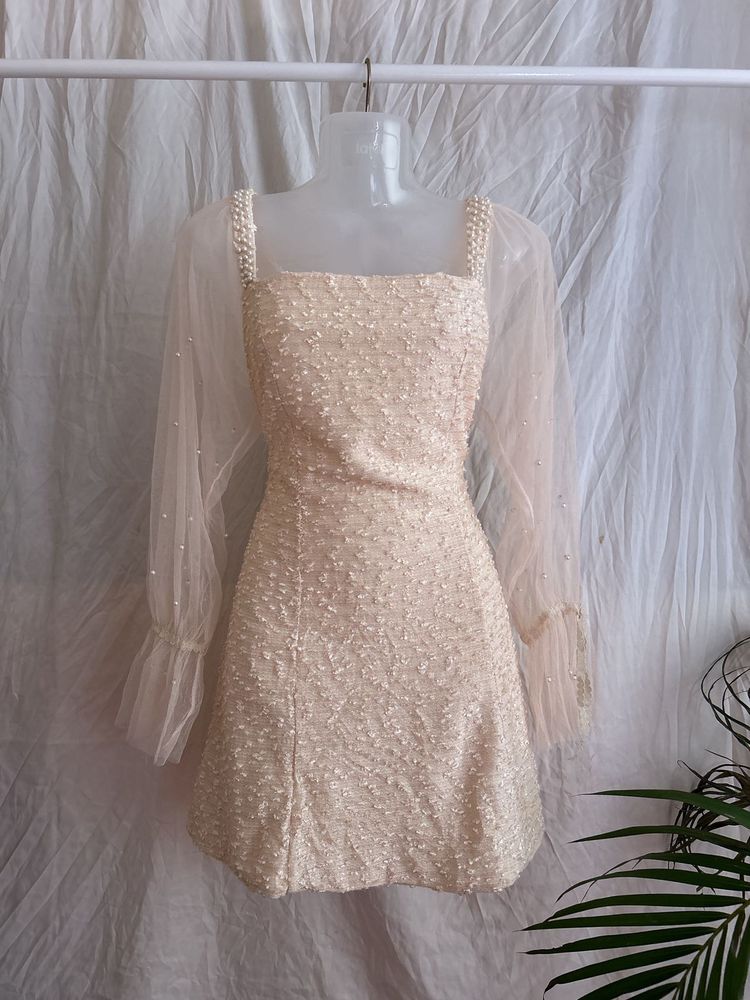 Tweed Korean Dress