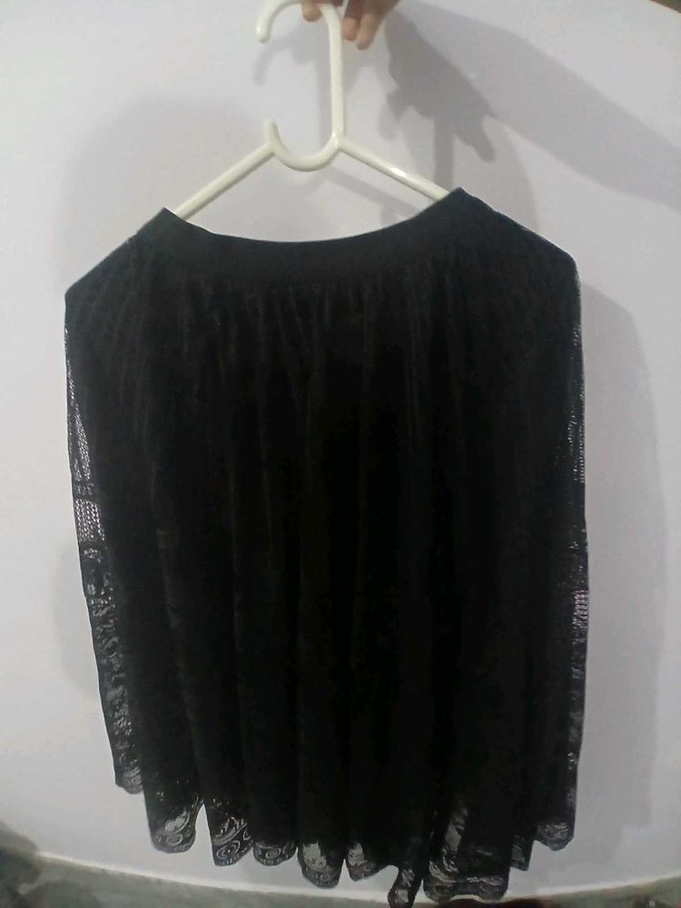 Gothic Black Lace Skirt