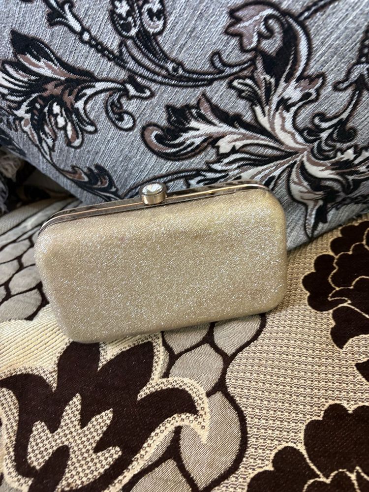 Glittery Gold Clutch
