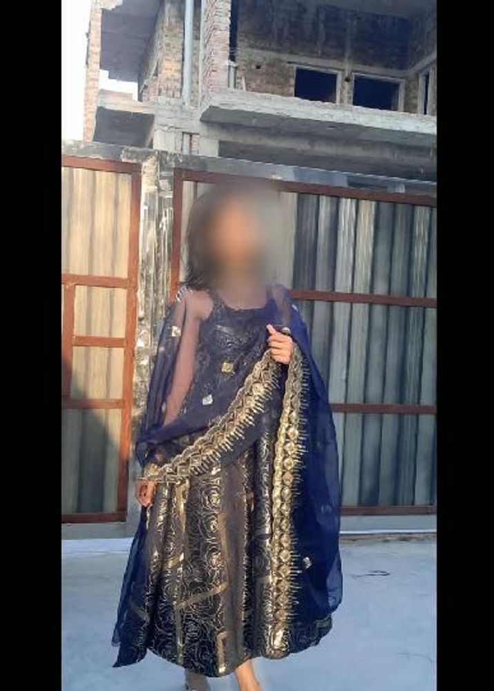 Stunning Blue &amp; Gold Lehenga Choli