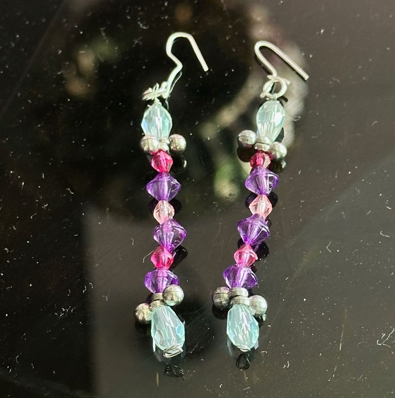 Y2K bollywoof style Beaded Dangling Earrings
