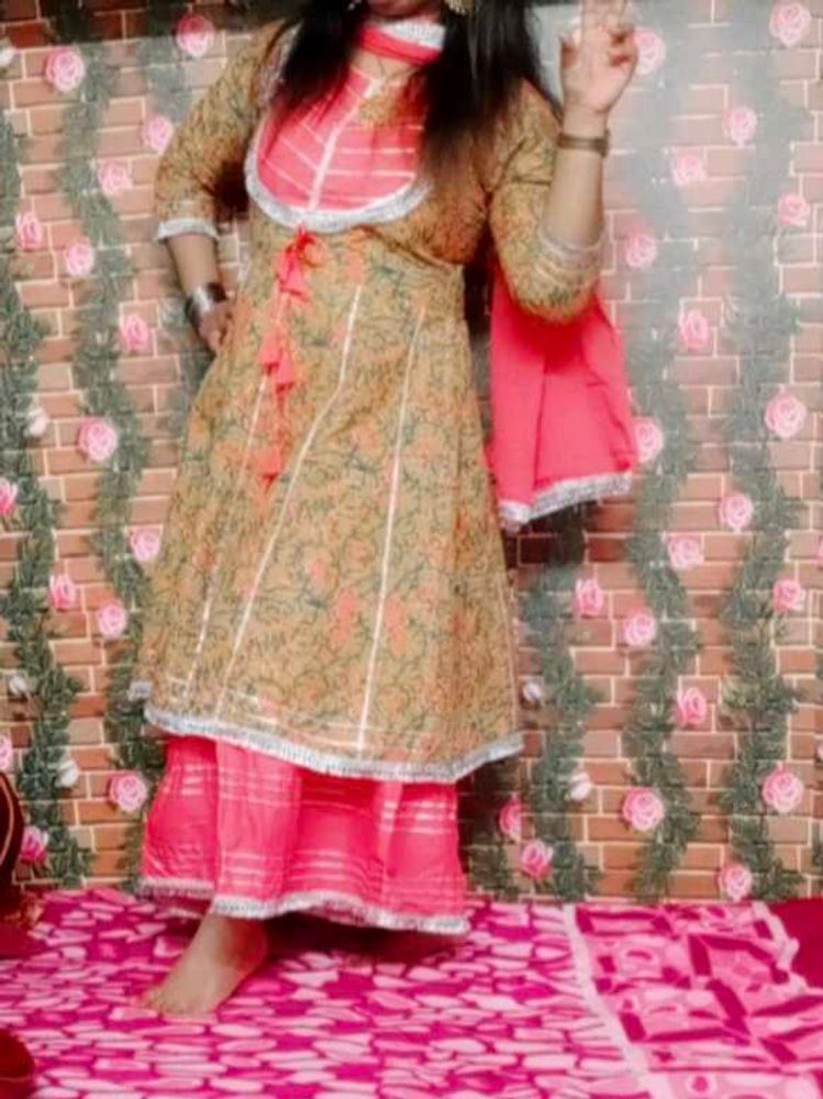Elegant Printed Anarkali Suit