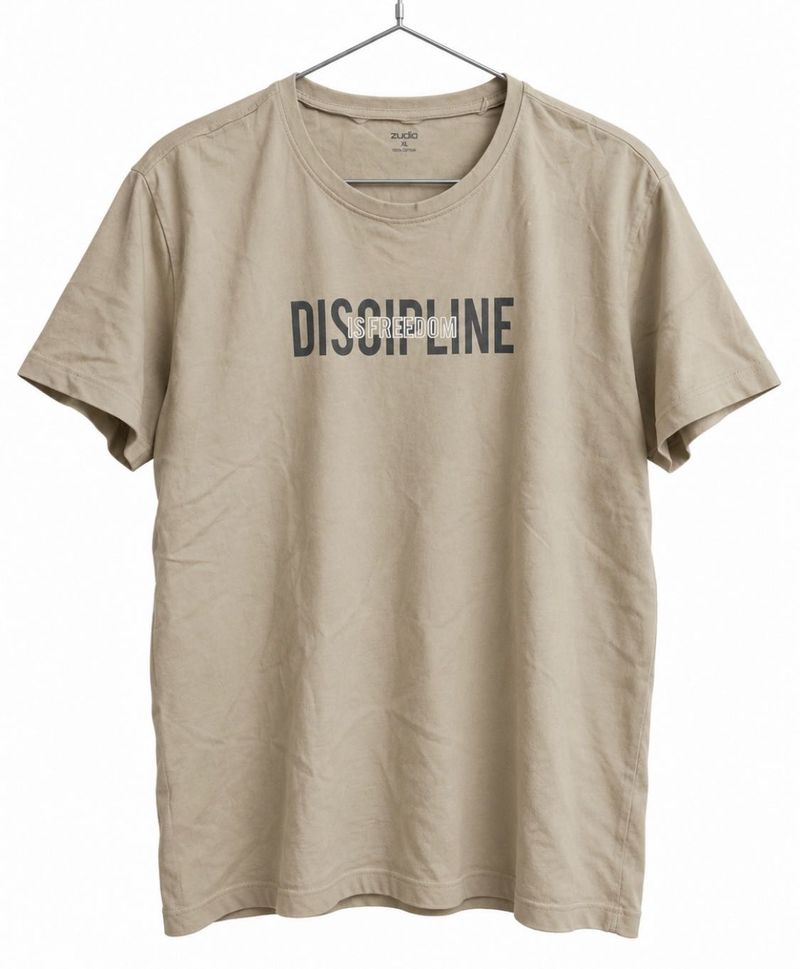 Zudio Men's Graphic T-Shirt "DISCIPLINE"